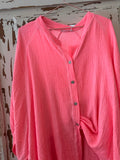Camisa Bambula coral flúor