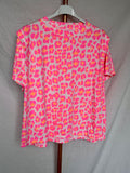 Camiseta print rosa flúor