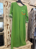 Sudadera larga abertura verde