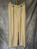 Pantalón rayas crema
