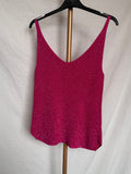 Top punto lúrex fucsia