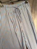 Pantalón bombacho azul rayas marrones