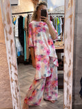 Conjunto estampado rosa