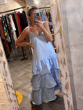 Vestido volantes azul
