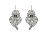 Pendientes Corazón de Viana 4,0cm de Plata