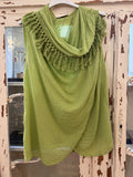 Blusa flecos verde