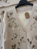 Chaqueta lentejuelas blanco