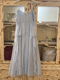 Vestido con croché azul