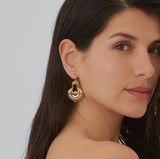 Pendientes Arrecadas Ciclo en Plata Bañada en Oro