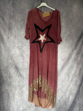 Vestido Boho lentejuelas granate