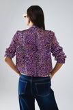 Blusa morada animal print