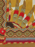 Pañuelo estampado camel
