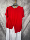 Camiseta asimétrica roja