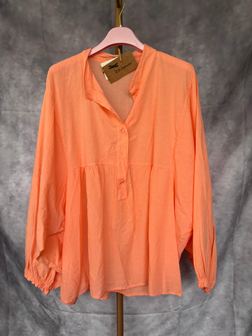 Blusa algodón naranja