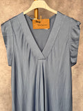 Vestido largo viscosa azul