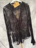 Blusa encaje negra