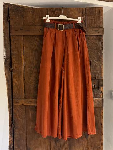 Pantalón palazzo teja
