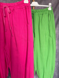Pantalón algodón verde