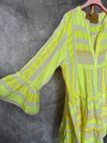 Vestido étnico corto amarillo
