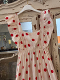 Vestido lunares rojos