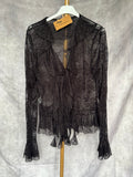 Blusa encaje negra