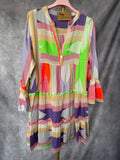 Vestido étnico corto naranja