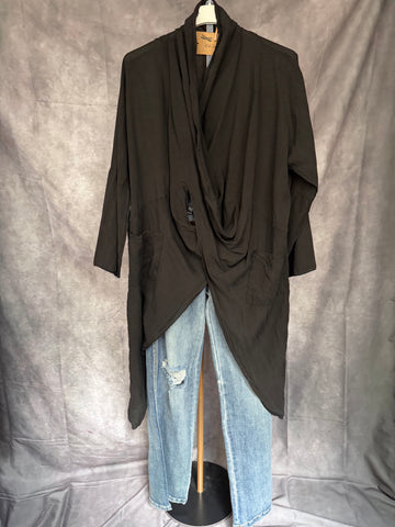 Túnica tencel negra