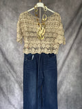 Top croché Camel