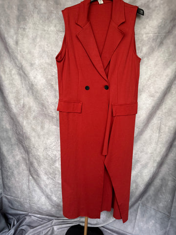 Chaleco largo asimétrico