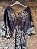 Vestido largo seda