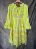 Vestido étnico corto amarillo