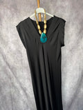 Vestido largo viscosa negro