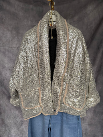 Kimono corto metalizado