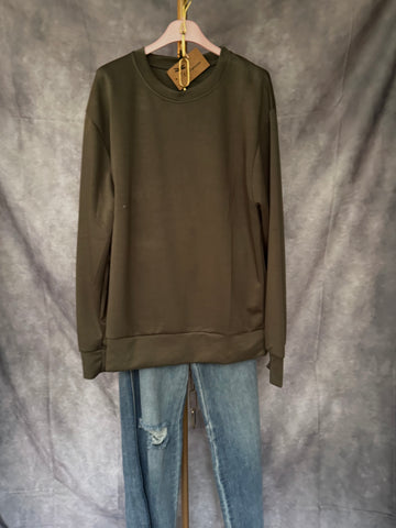 Sudadera básica kaki