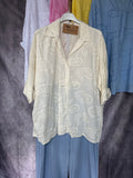 Camisa bordados beige