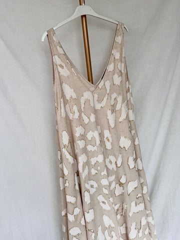 Vestido lino print
