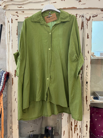 Camisa oversize verde oliva