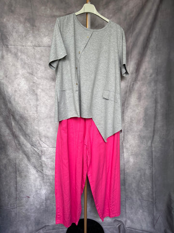Pantalón algodón fucsia