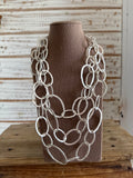 Collar eslabones metal plateado
