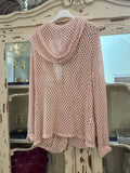 Chaqueta calada rosa