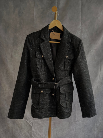 Chaqueta larga con lentejuelas
