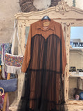 Vestido largo con tul