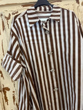 Camisa rayas joya marrón
