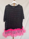 Camiseta encaje y tul negra