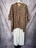 Camisa oversize print camel