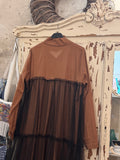 Vestido largo con tul