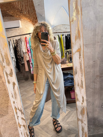 Jersey asimétrico camel