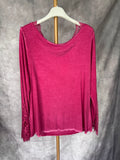 Camiseta encaje fucsia