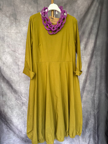 Vestido midi globo pistacho