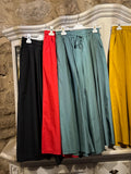 Pantalón palazzo cropped rojo